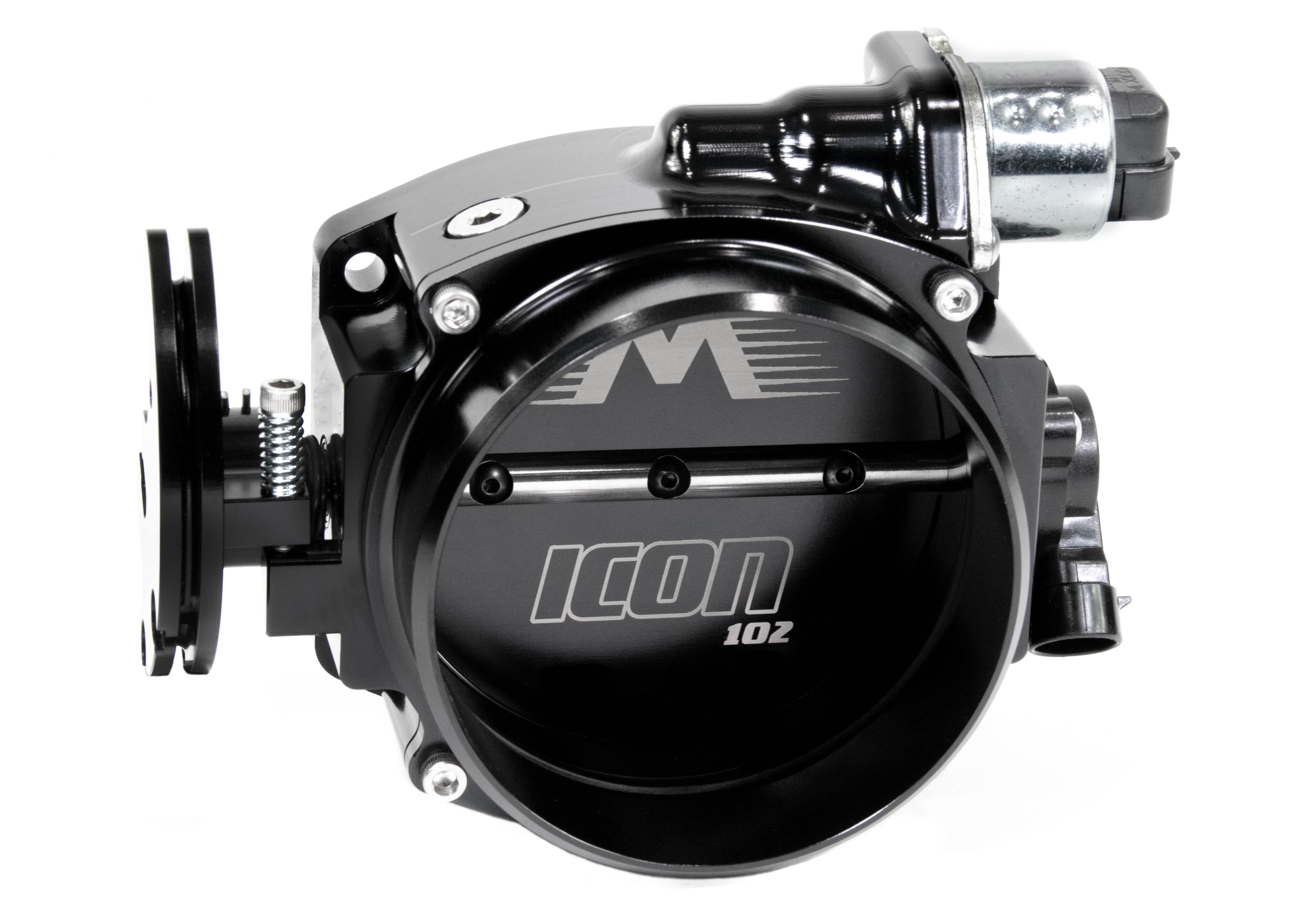 ICON 102mm & 105mm High Performance Cable Drive Throttle Body (Black) - Interchangeable Connection for Enhanced Airflow - Perfect for LS Engines, Muscle Cars & Performance Upgrades