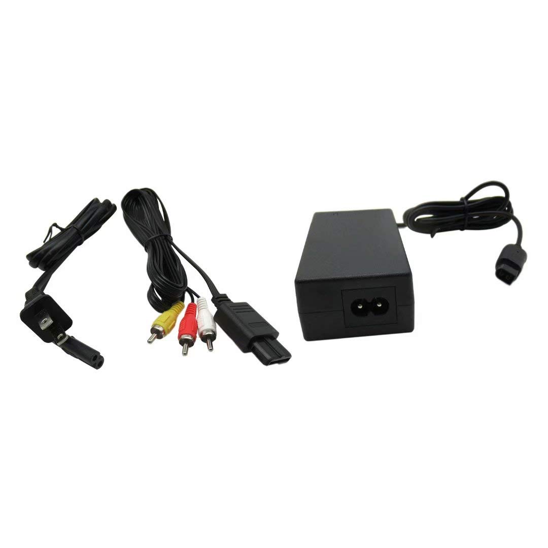 12V 3.25A AC Power Adapter & AV Cable for Nintendo Gamecube - Replacement Charger Set for Classic Gaming Consoles - Perfect for Home Entertainment and Retro Gaming Setup