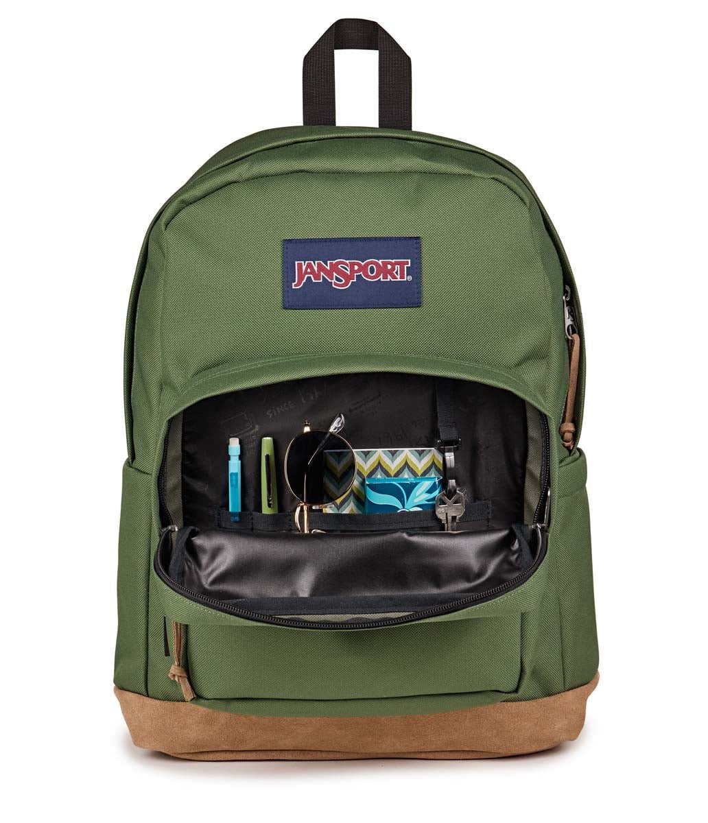 JanSport Right Pack Backpack - Durable School & Travel Backpack with Laptop Compartment - Cargo Green for College Students, Commuters & Outdoor Adventures