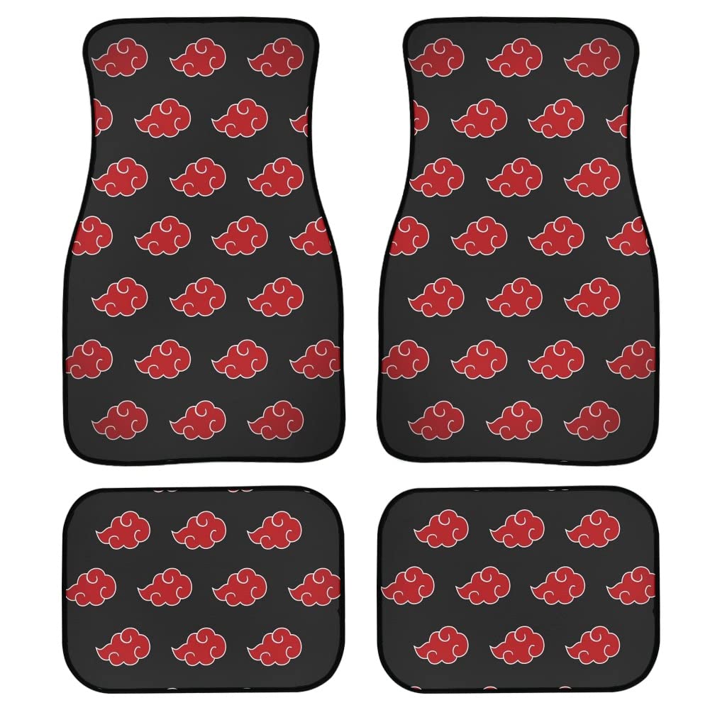Fei Mei Anime Car Floor Mats - Waterproof All-Weather Automotive Floor Liners for Front & Second Row with Non-Slip Design - One Piece Luffy Ace Sabo Style - Perfect for Anime Fans' Cars, Daily Commutes & Road Trips