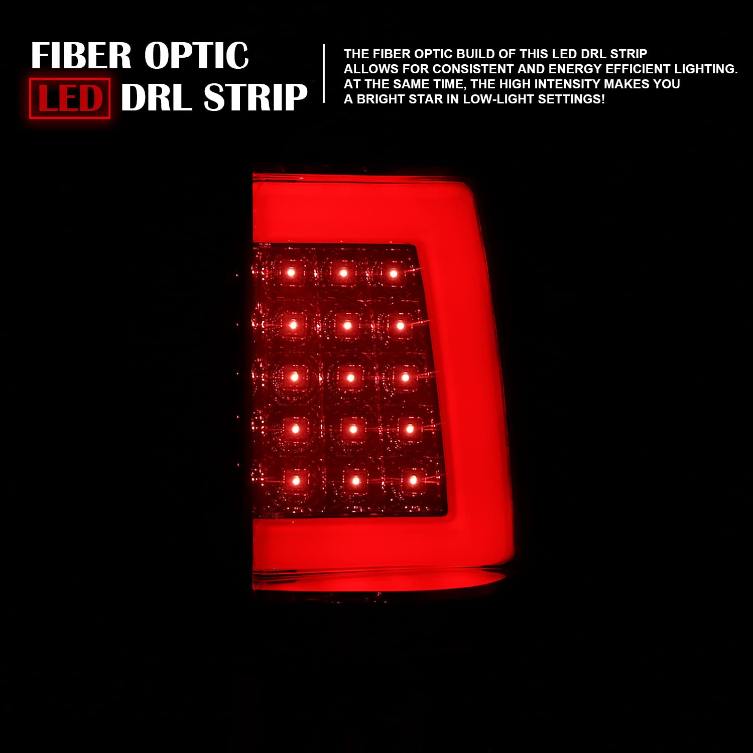 Spec-D Tuning Red LED Bar Tail Lights for 1999-2002 Chevy Silverado & GMC Sierra 1500/2500/3500 - Left & Right Pair Assembly - Upgrade Your Truck Lighting for Night Driving & Enhanced Safety