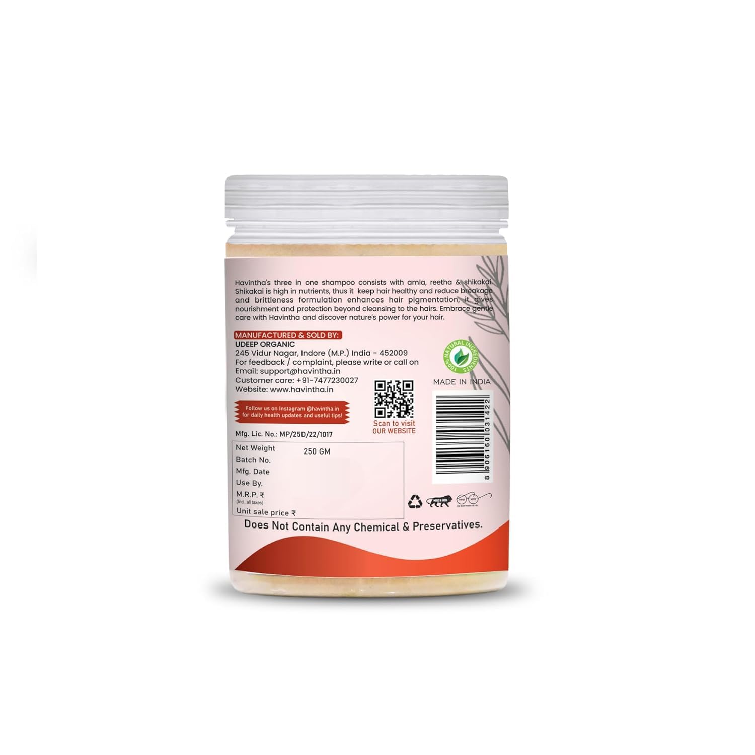 Organic Shikakai Powder Hair Shampoo 250gm - Natural Ayurvedic Shampoo for Men & Women, All Hair Types - Promotes Hair Growth & Reduces Dandruff - Perfect for Daily Hair Care & Scalp Nourishment