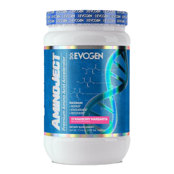 Evogen AminoJect Strawberry Margarita 486g - Premium BCAA Supplement for Muscle Recovery & Endurance - Perfect for Post-Workout, Gym & Athletic Performance