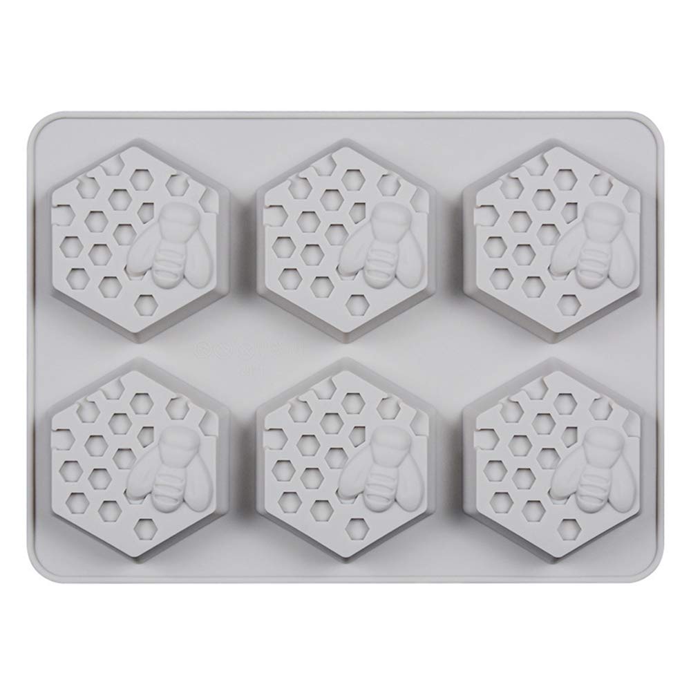 EchoDone 6-Cavity Silicone Honeycomb Mold for Soap, Candle, Baking & Jelly Making - Perfect for Wedding, Christmas Decorations (Set of 2) | DIY Crafts, Dessert Molds, Ice Cube Trays & Home Decor