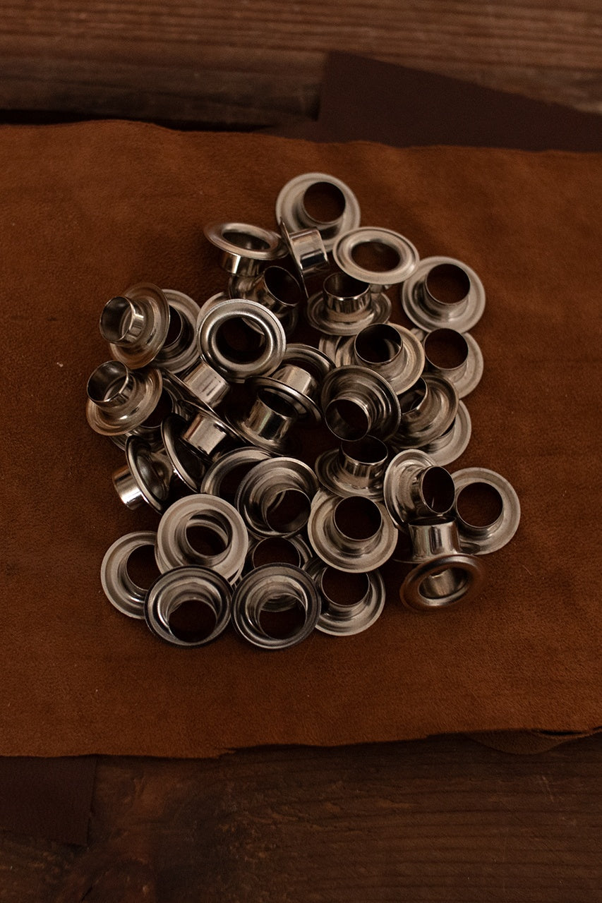 12mm Brass/Nickel Eyelet Shaft - 7mm Length, 20mm Width for Jewelry Making, Leather Craft & DIY Projects