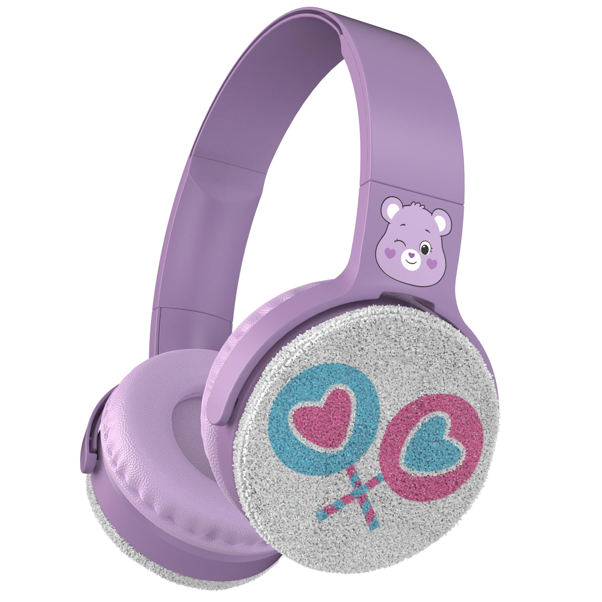Care Bears Plush Wireless Headphones for Kids - Bluetooth 5.0, Soft Comfort Ear Cups, 8-Hour Playtime, Durable & Kid-Friendly Design - Perfect for School, Travel, and Home Use