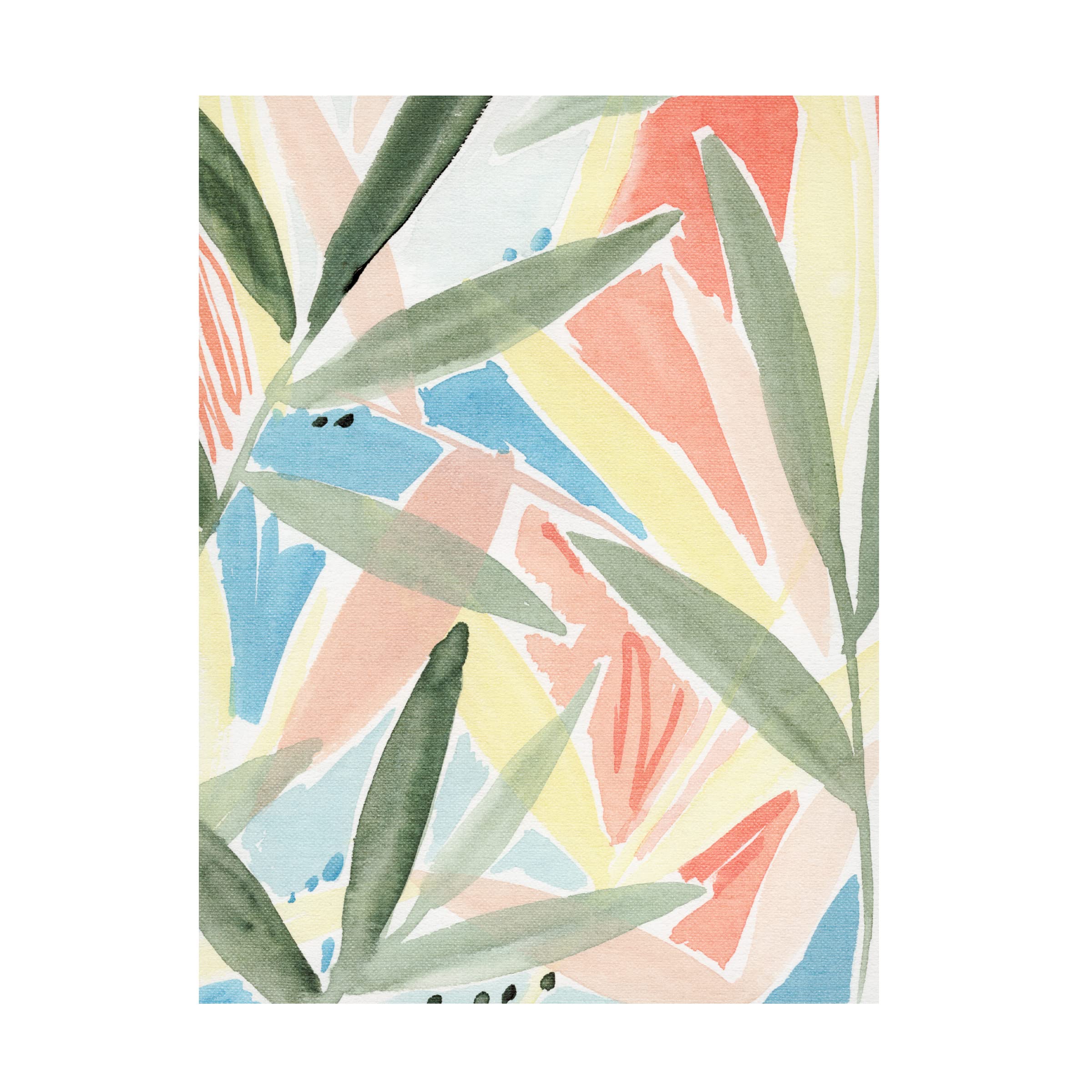 Annie Warren Tropical Impression IV Canvas Art Print - Vibrant Tropical Wall Decor for Living Room, Bedroom & Office - Handmade Fine Art Painting