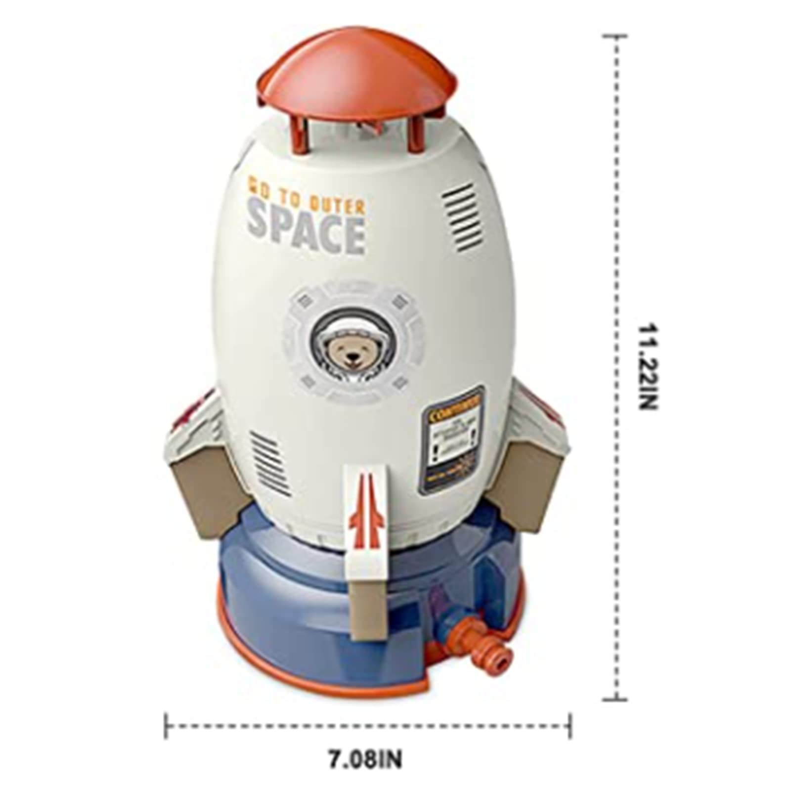 **Kids Sprinkler Toy - 360° Rotating Rocket Outdoor Water Sprinkler for Garden, Yard & Backyard Fun | Attaches to Hose | Splash Play for Boys & Girls Ages 3-10 | Perfect Summer Gift for Birthdays & Outdoor Activities**    *(Use Cases: Great for backyard parties, summer cooling fun, outdoor playdates, and family water games!)*