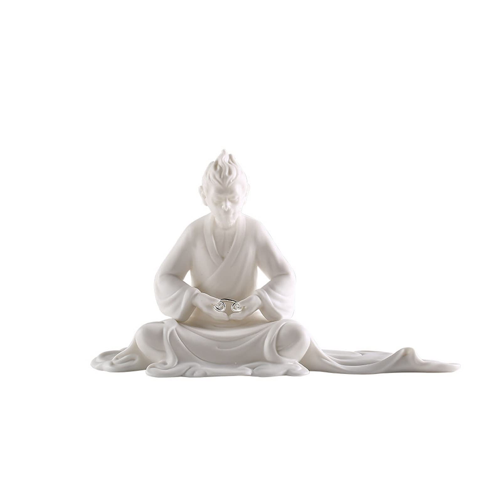 Sun Wukong Figurine - Handcrafted Ceramic Monkey King Statue, Desktop Sculpture for Office & Home Decor, Unique Gift for Collectors & Anime Fans | Perfect for Bookshelf Display, Zen Meditation Space & Chinese Culture Enthusiasts