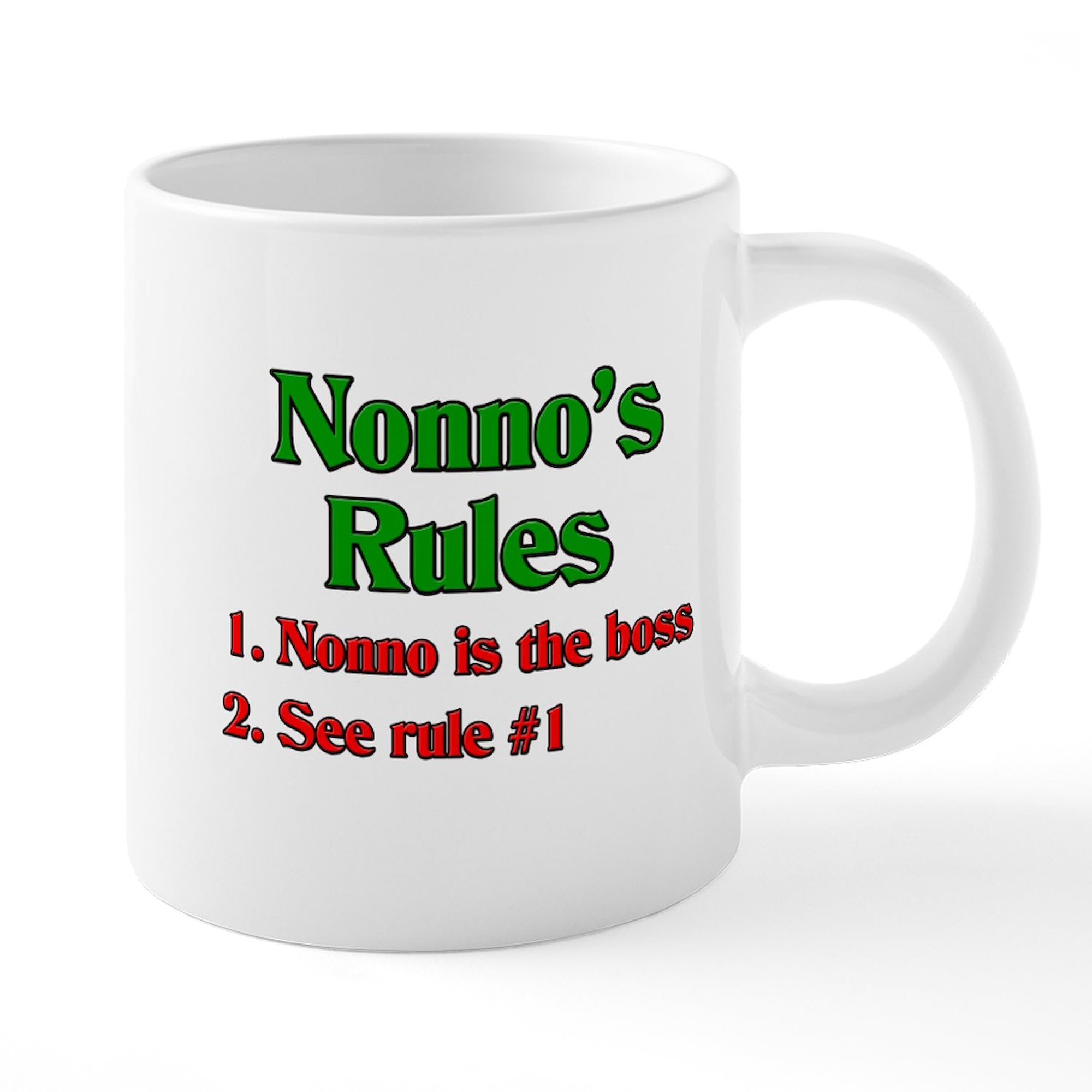 Nonno's Rules 20 oz Ceramic Coffee Mug - Large Insulated Tea Cup for Home, Office & Gifts - Funny Italian Grandpa Coffee Cup for Daily Use & Special Occasions