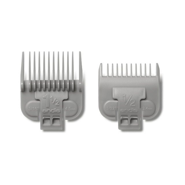 Andis Snap-On Blade Attachment Combs - Dual Pack (0.5 & 1.5) for Professional Hair Clippers - Perfect for Barbers, Stylists & Home Grooming