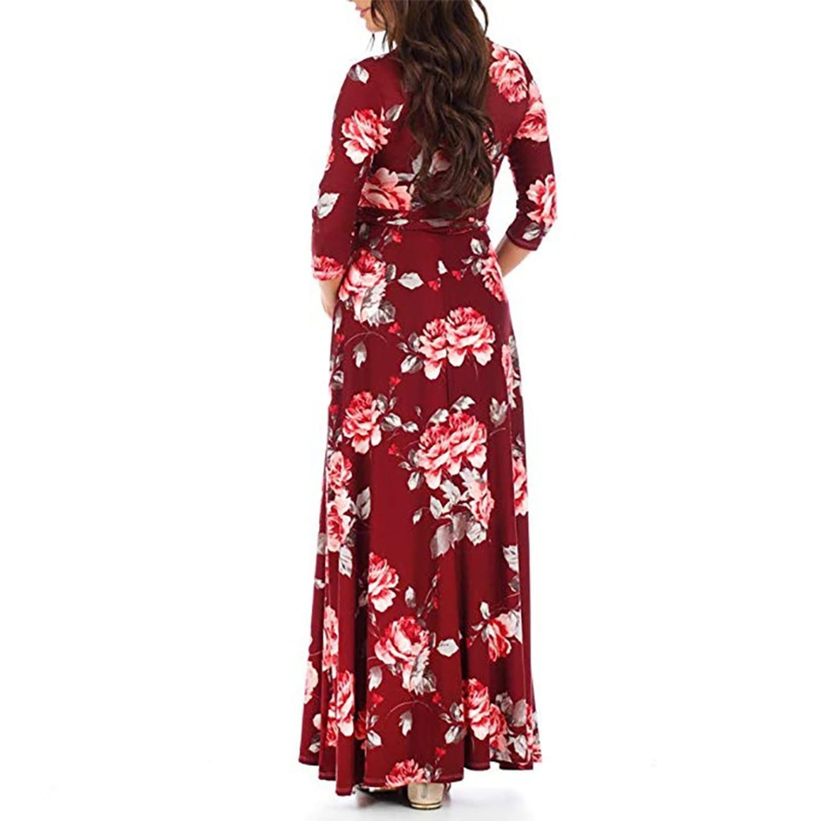 Elegant V-Neck Short Sleeve Maternity Dress for Women - Comfortable Pregnancy Clothes for Photo Shoots, Baby Showers & Everyday Wear