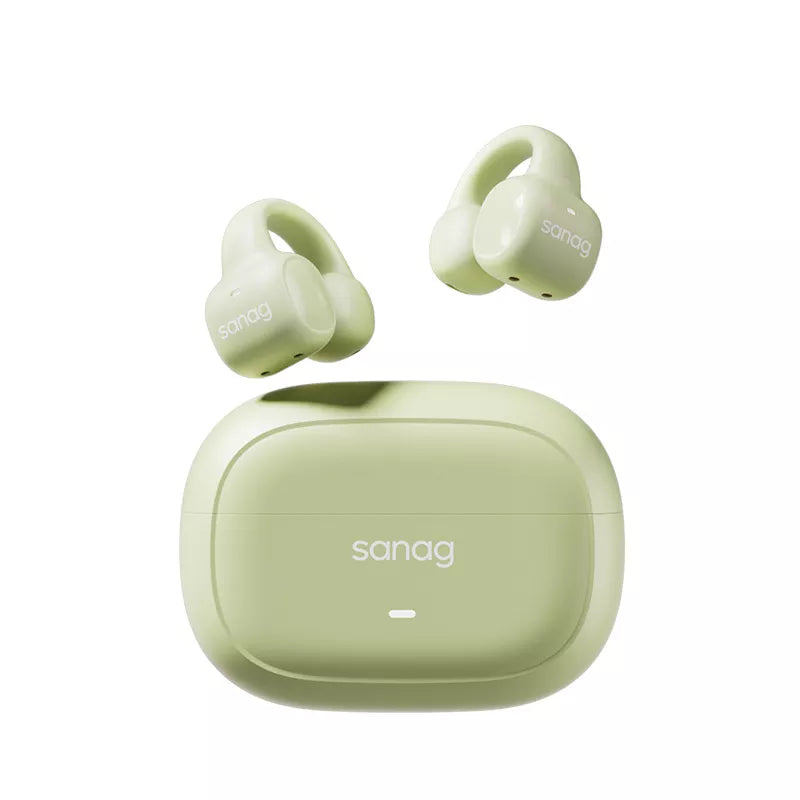 Sanag S3S Ear Clip Wireless Bluetooth Smart Air Conduction Headphones - Open-Ear Design for Running, Cycling & Workouts - Sweatproof & Lightweight for All-Day Comfort