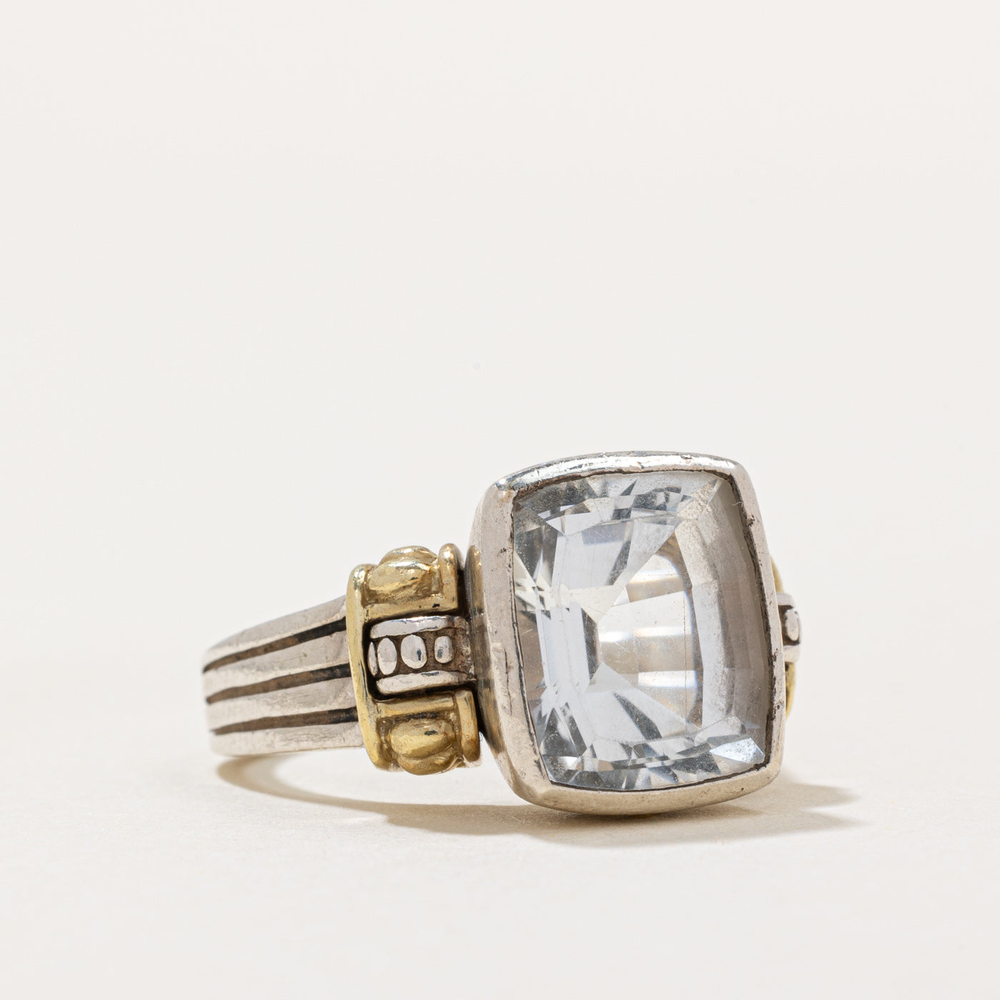 Luxury Caviar Topaz Cocktail Ring | 6.50 Carat Genuine Topaz | Size 6.25 | 925 Sterling Silver | Perfect for Evening Parties & Special Occasions