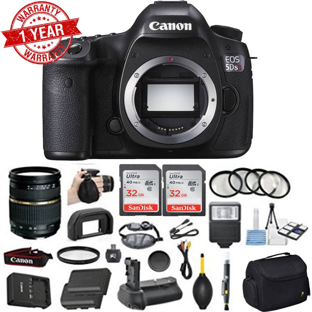 Canon EOS 5DS R 50.6MP Full Frame DSLR Camera with Low Pass Filter Cancellation - Professional Photography Bundle for Portrait, Landscape & Studio Shooting