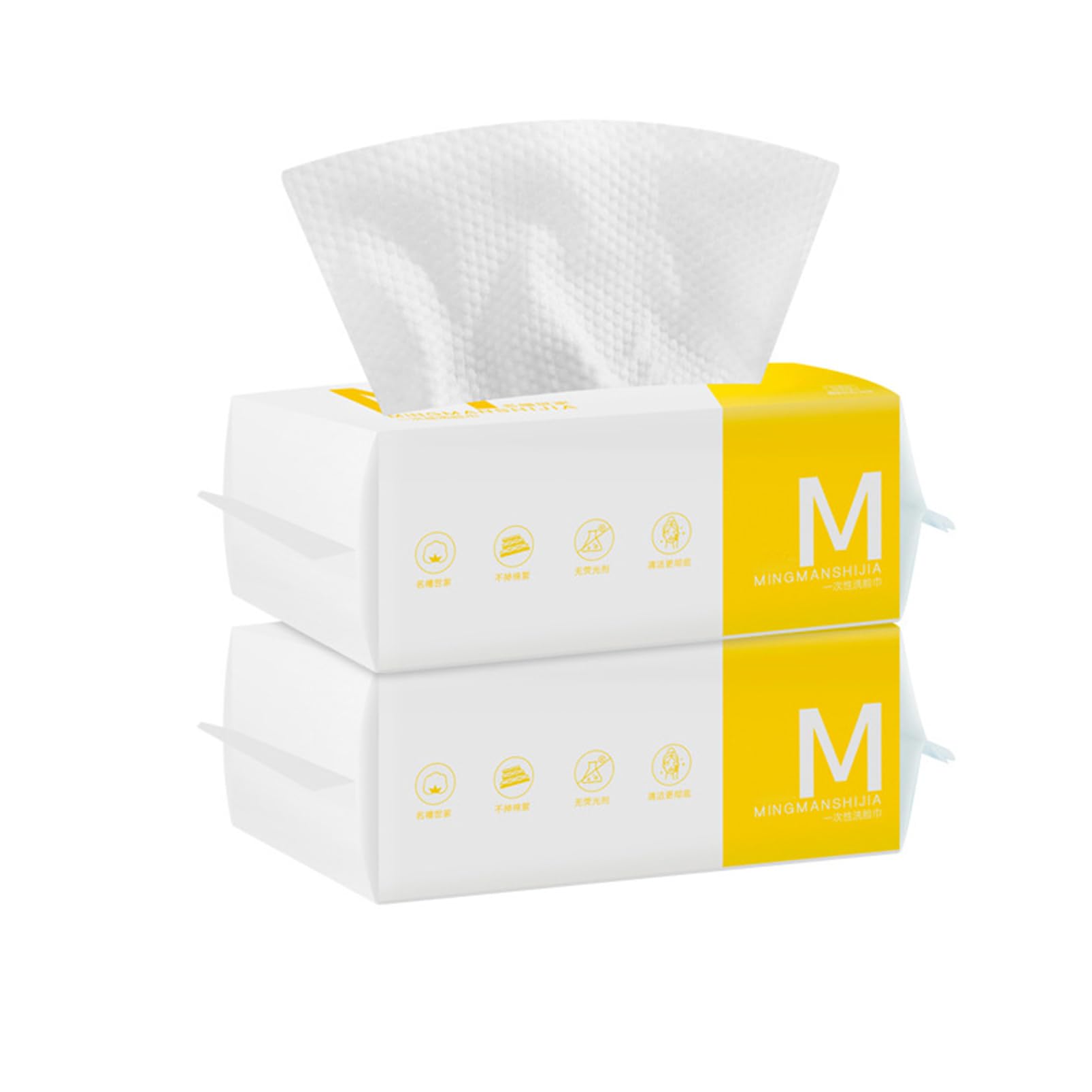 Slobrew Disposable Face Towels - 50 Count Super Absorbent Paper Towels for Daily Facial Care | Extra Thick & Ultra Soft | Multi-Purpose Dry & Wet Use (2 Pack) - Perfect for Skincare, Makeup Removal, Baby Wipes & Travel Essentials