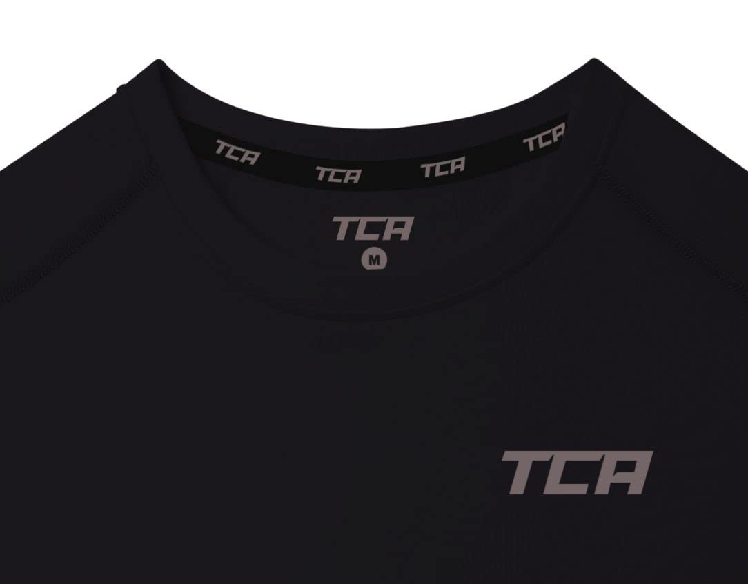 TCA Men's HyperFusion Compression Shirt - Moisture Wicking Base Layer for Workout, Training, Running & Gym - Breathable Compression Vest for Active Men - Ideal for Sports, Fitness & Outdoor Activities