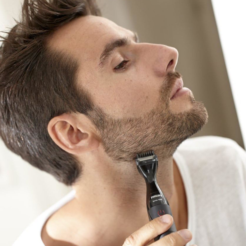 PHILIPS MG1100/16 Multigroom Series 1000 Ultra Precise Beard Trimmer & Styler Kit for Men - Perfect for Home Grooming, Travel & Professional Use