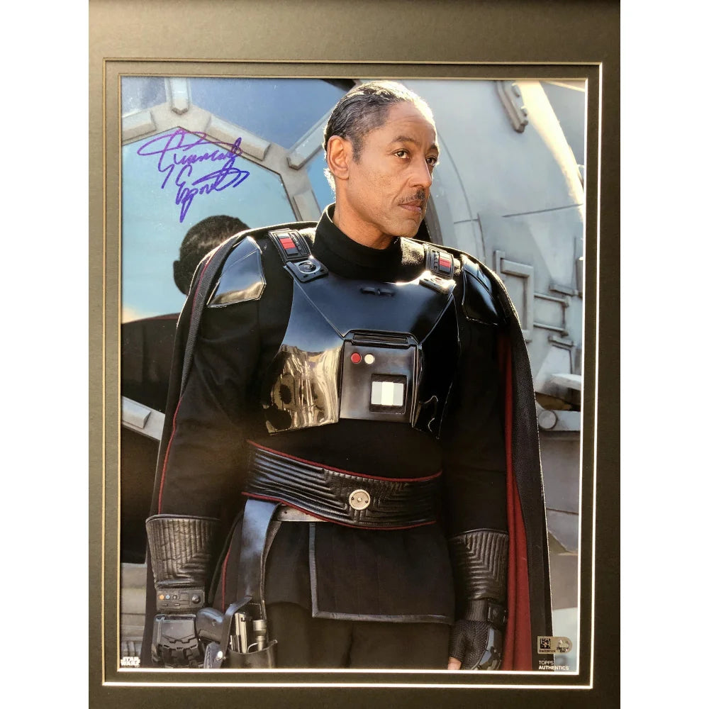 Giancarlo Esposito Autographed Star Wars The Mandalorian 11x14 Photo Framed with Topps COA - Moff Gideon Collectible Memorabilia for Fans and Display
