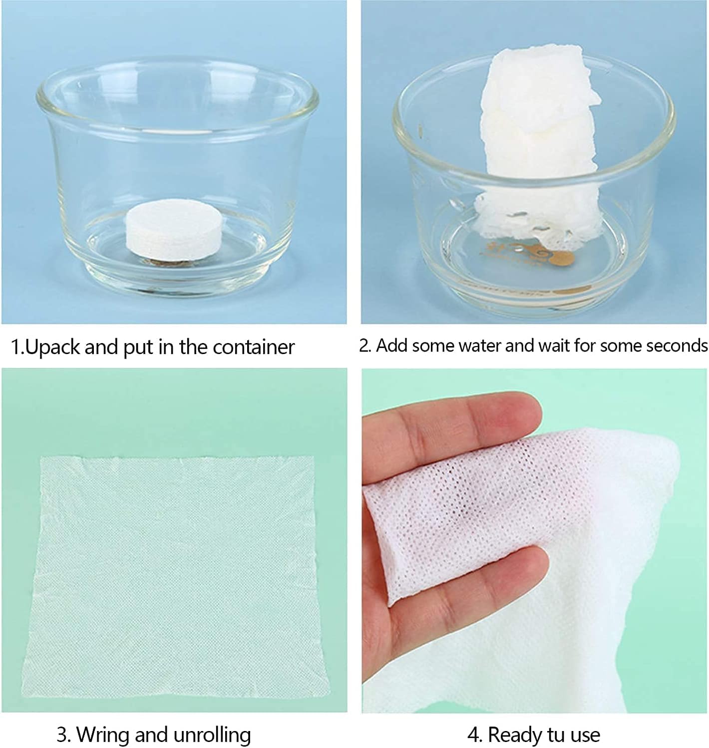 Mini Compressed Cotton Towels | Disposable Travel Wipes | Portable Compact Coin-Sized Tissues for Camping, Hiking & Outdoor Sports | Perfect for Travel, Gym & Emergency Kits