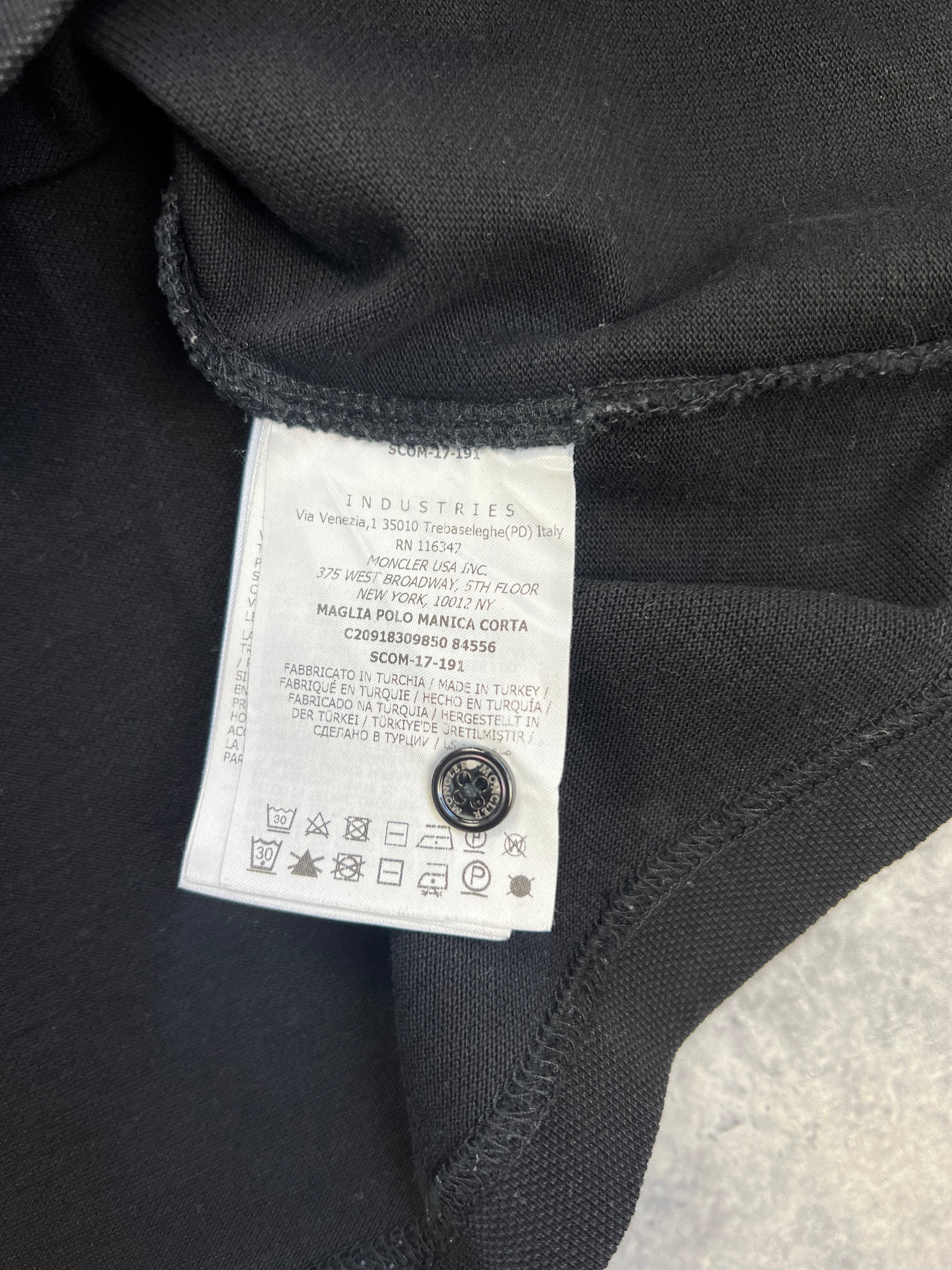 Moncler Men's Black & Grey Polo Shirt - Stylish Casual Wear for Golf, Work & Everyday Outfits