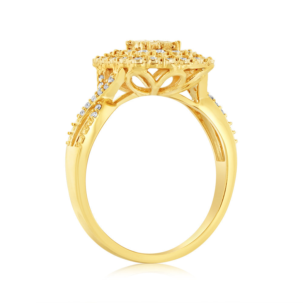 1/4 Carat Luminesce Lab Grown Diamond Ring in 9ct Yellow Gold - Elegant Solitaire Engagement Ring for Women, Perfect for Proposals, Anniversaries & Special Occasions