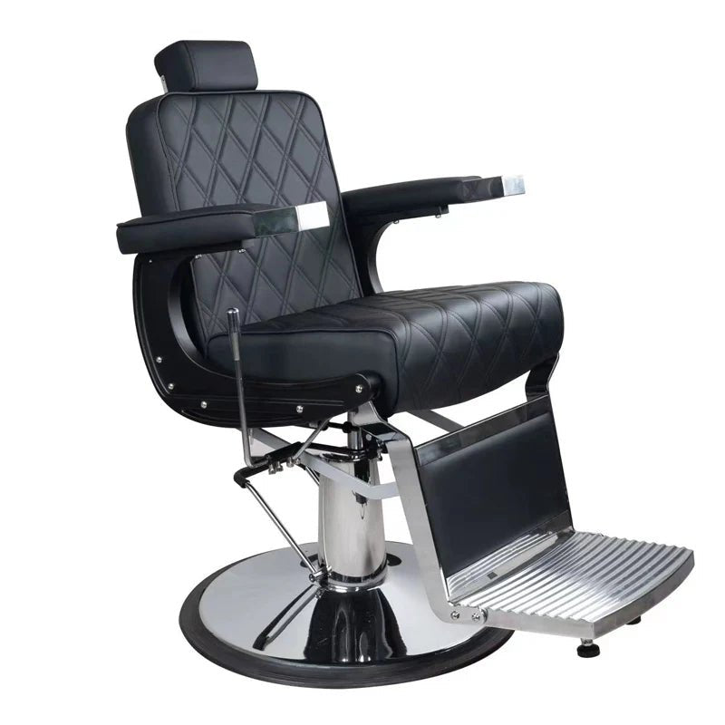 Greenlife Ninja Advance Modern Classic Hydraulic Salon Barber Chair - Professional Hair Cutting Styling Chair for Barbershops & Salons - Heavy Duty Adjustable Hydraulic Stylist Chair with Headrest & Footrest