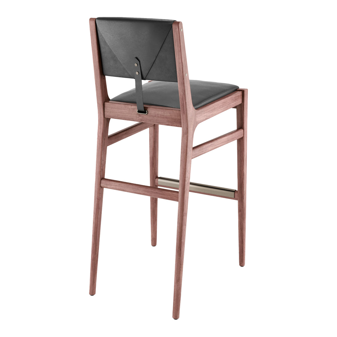William Gray Hugo Bar Stool by Stellar Works - Modern Counter Height Bar Stool with Metal Frame for Kitchen Island, Dining Room & Home Bar - Comfortable & Stylish Seating Solution