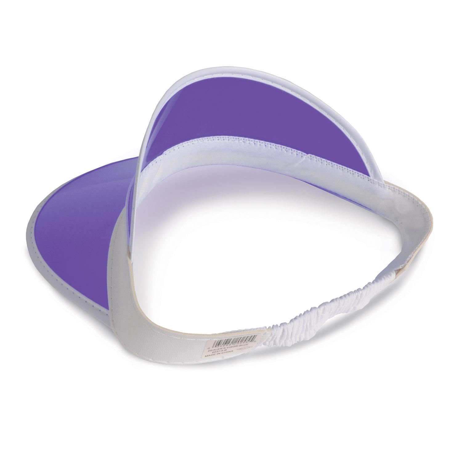 12 Pack Beistle Clear Purple Plastic Dealer's Visor - Casino Party Supplies for Poker Night, Halloween Costume Accessories & Themed Events