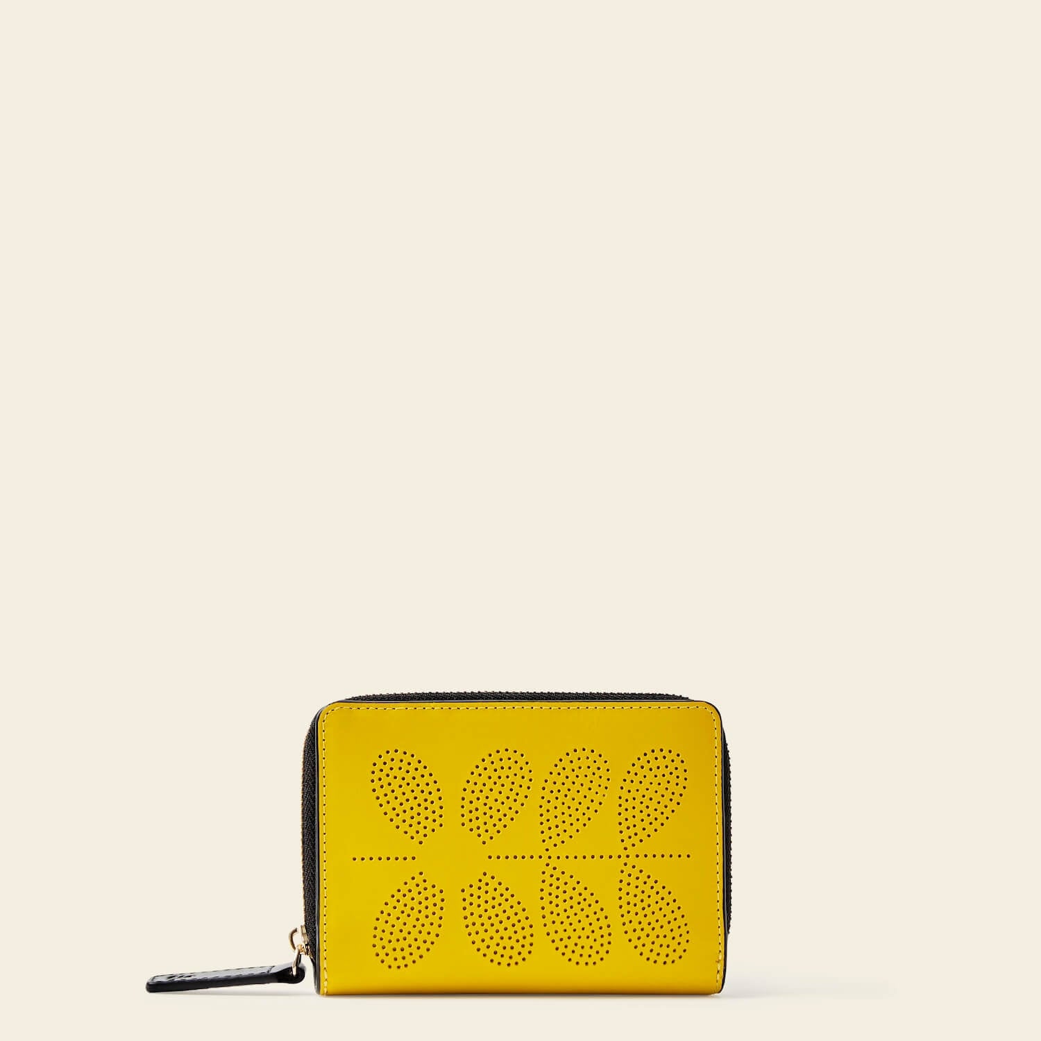 Celia Medium Wallet - Daffodil Punched Flower Design Women's Leather Wallet for Everyday Use | Perfect for Work, Travel and Shopping
