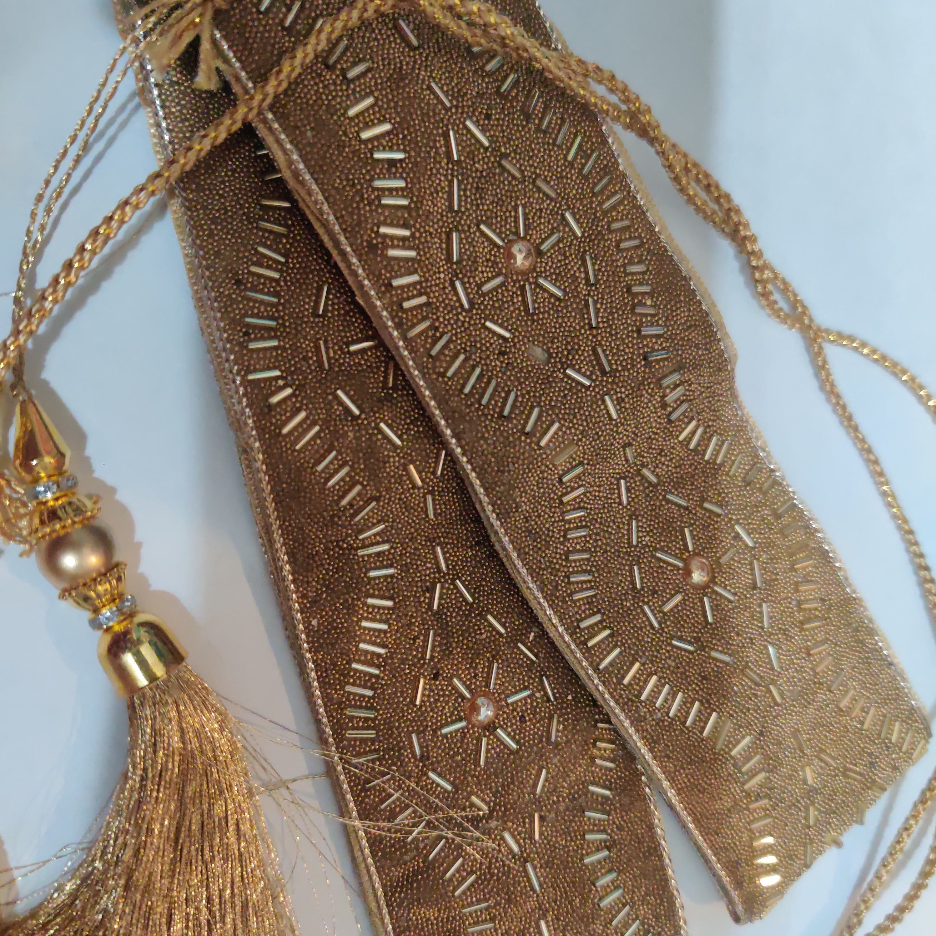 Elegant Brown Saree Hip Belt with Back Danglers - Perfect for Indian Weddings, Festivals & Traditional Dance Performances