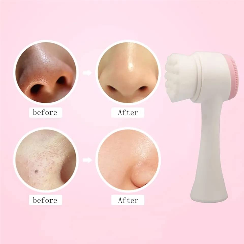 **Cavernshop Silicone Facial Cleansing Brush – 2-in-1 Face Wash & Massager for Deep Pore Exfoliation, Makeup Removal & Dry Skin Care – Perfect for Women & Girls (Ideal for Daily Skincare & Spa-Like Pampering)**