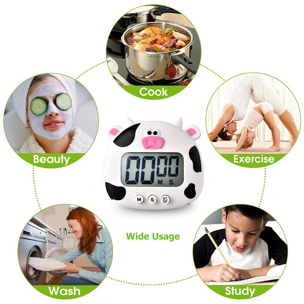 Digital Kitchen Timer - Mechanical Cooking Countdown Clock with Loud Alarm, Portable for Home & Professional Use | Perfect for Baking, Meal Prep, and Classroom Activities