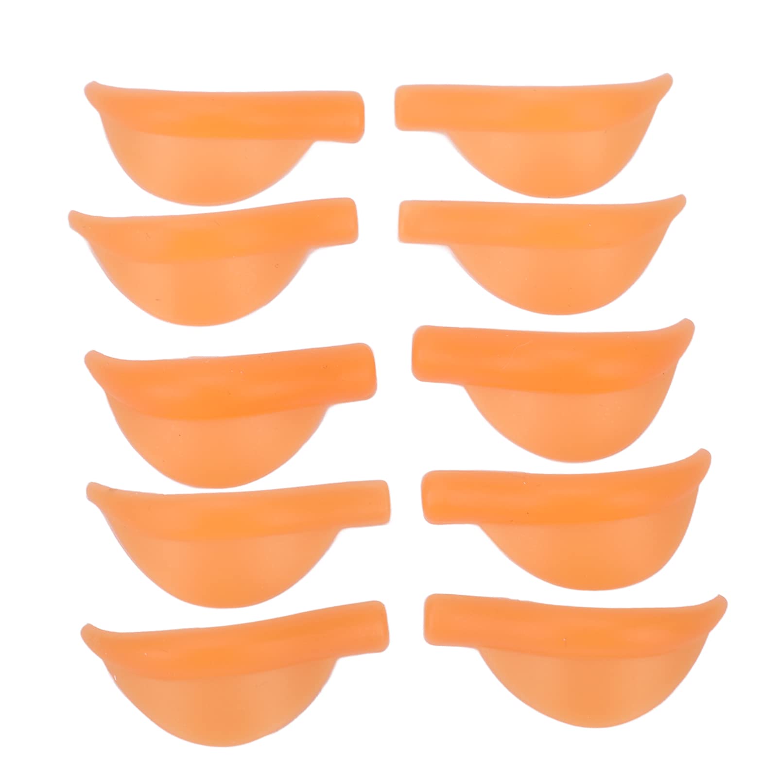 Eyelash Lift Pads - 5 Pairs Multi-Size Orange Lash Perm Pads for Long-Lasting Eyelash Extensions | Perfect for Salon, Home Use & Professional Makeup Artists