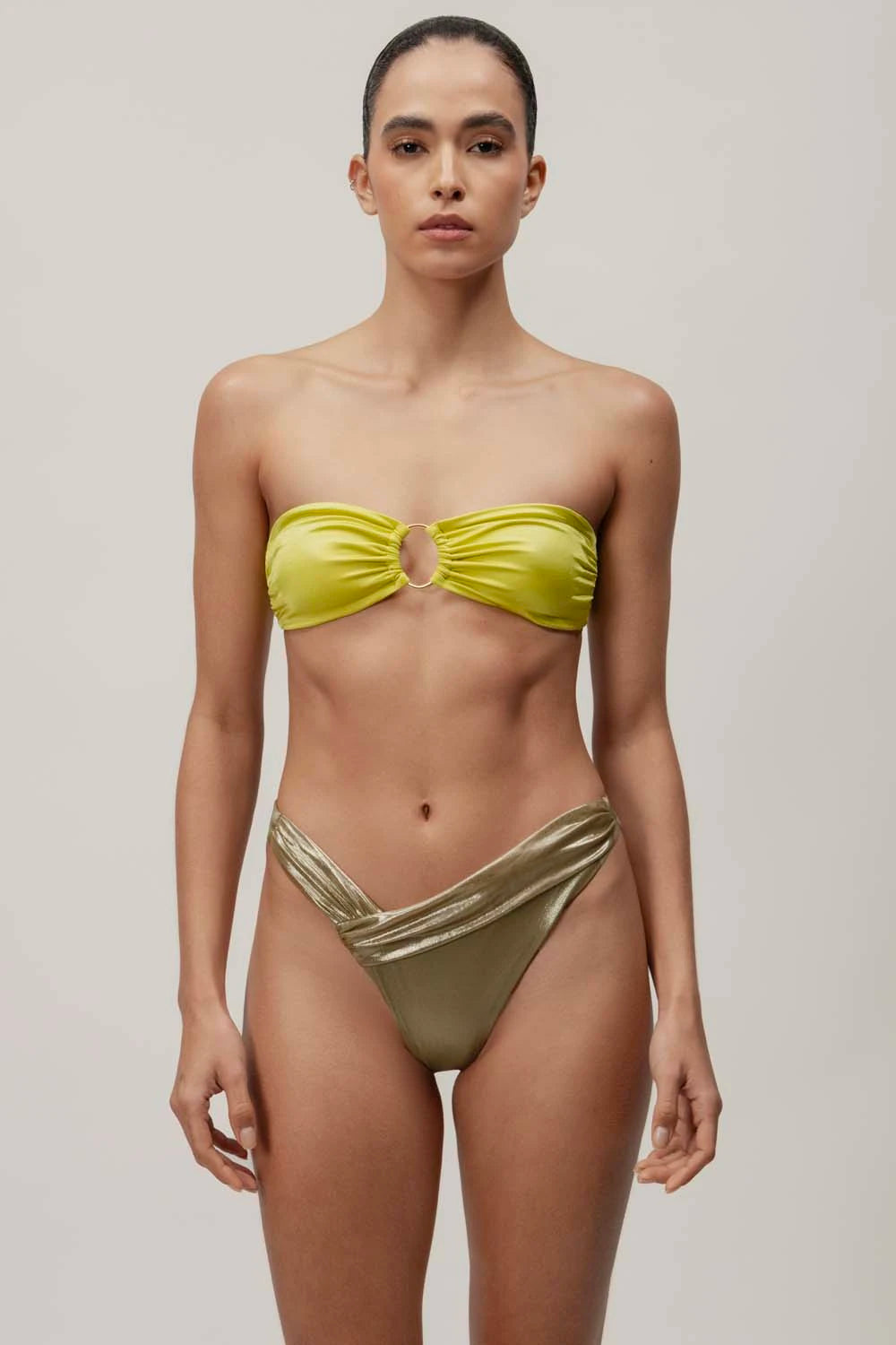 Nala Bikini Top - Women's Swimwear in Pistachio Green for Beach, Pool & Summer Vacation