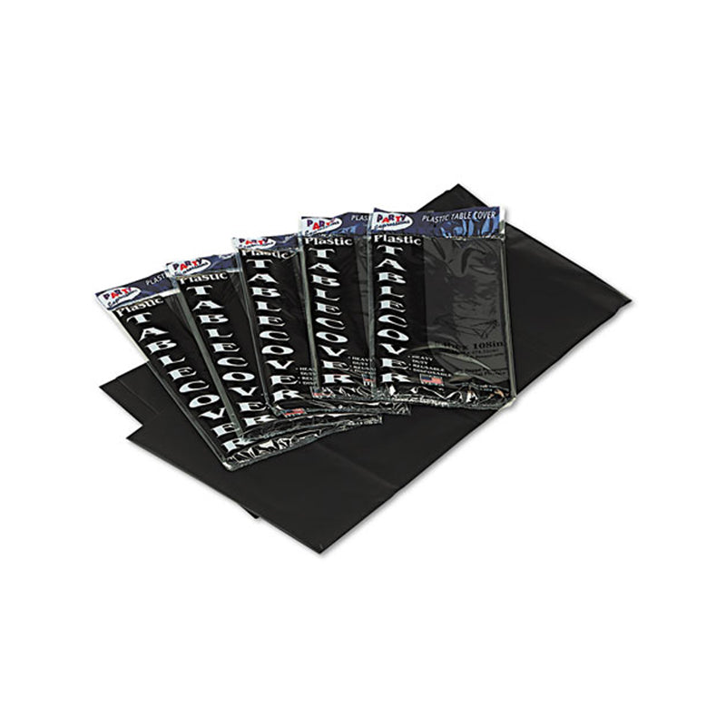 Heavy Duty Rectangular Plastic Table Covers - 6 Pack, 54 x 108 Inches - Waterproof & Durable for Parties, Picnics, BBQs, and Outdoor Events