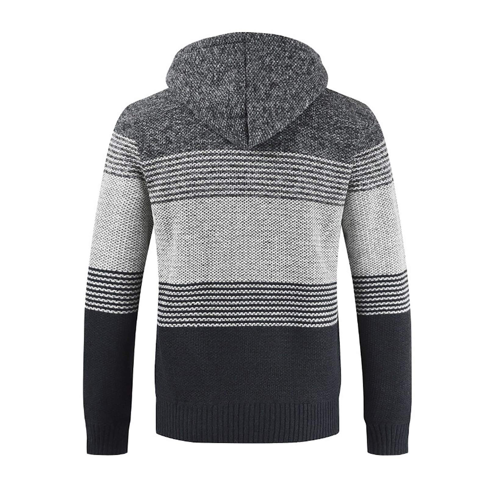 Men's Long Cute Socks & Fleece Zipper Hoodie - Winter Autumn Casual Outwear Sweater & Blouse Coat for Outdoor Activities and Daily Wear