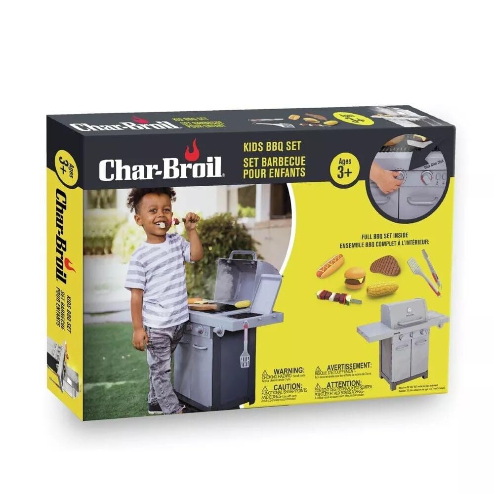 Char-Broil Kids BBQ Grill Tool Set - 5-Piece Stainless Steel Cooking Utensils for Outdoor Grilling, Perfect for Backyard BBQs, Picnics, and Camping Adventures