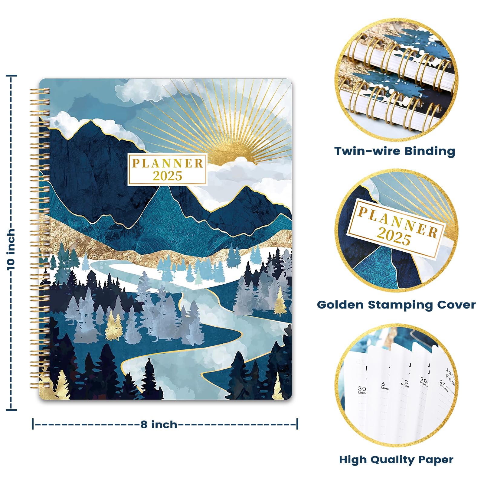 2025 Weekly & Monthly Planner - Spiral Bound 8