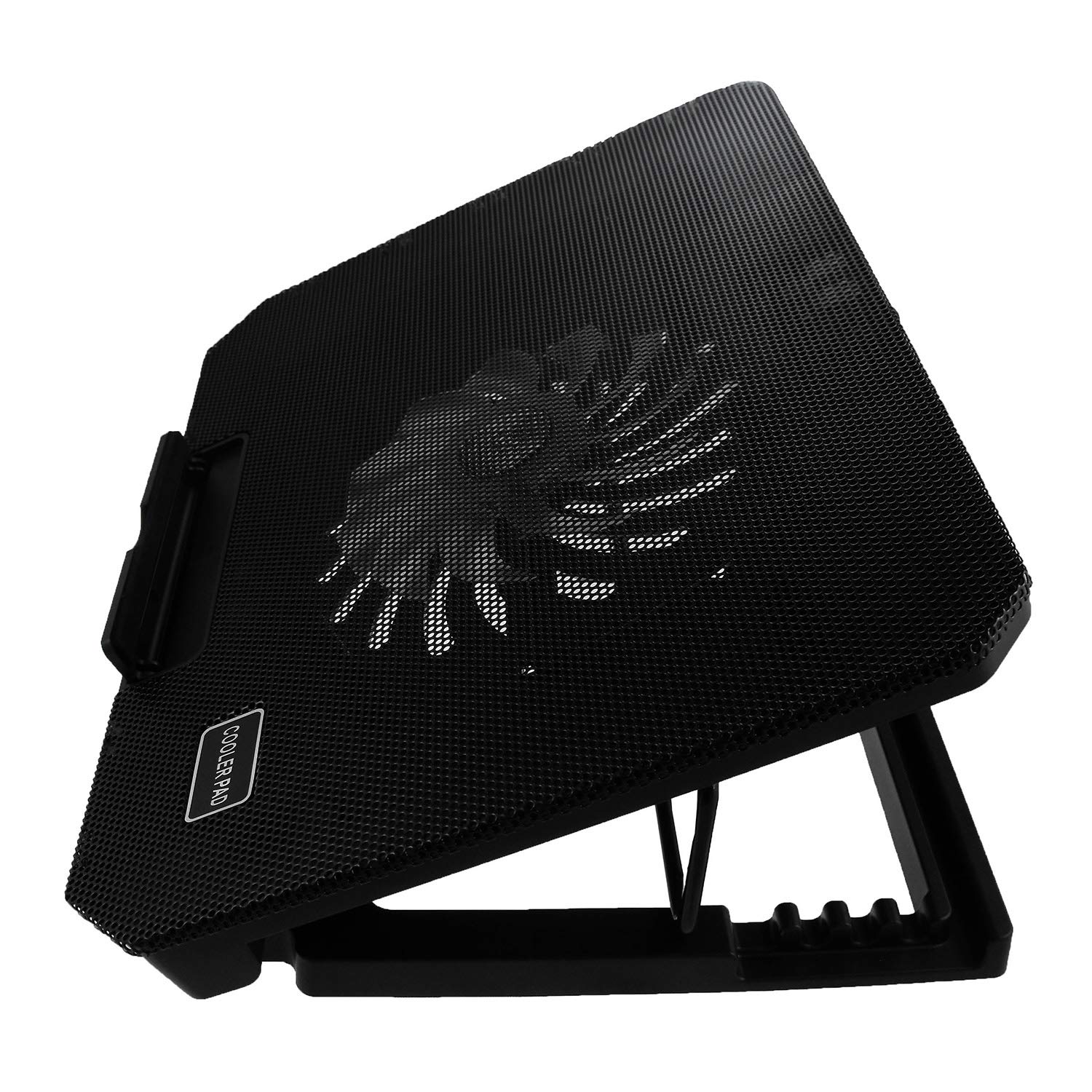 AABCOOLING NC74 Laptop Cooling Pad with 125mm Fan - Adjustable Tilt, Blue LED Backlight, Ultra Quiet Cooling Stand for Laptops 15-17 Inch | Perfect for Gaming, Office Work & Home Use