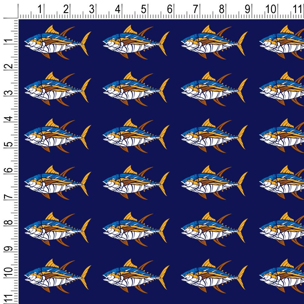 Tuna Fish Design Gift Wrap Paper Roll - Premium Wrapping Paper for Birthday, Christmas & Party Gifts - 12