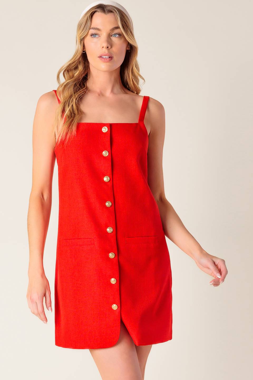 Chasing Joy Red Woven Mini Dress - Flirty Summer Party Outfit for Women | Beach Vacation, Date Night & Cocktail Party Wear