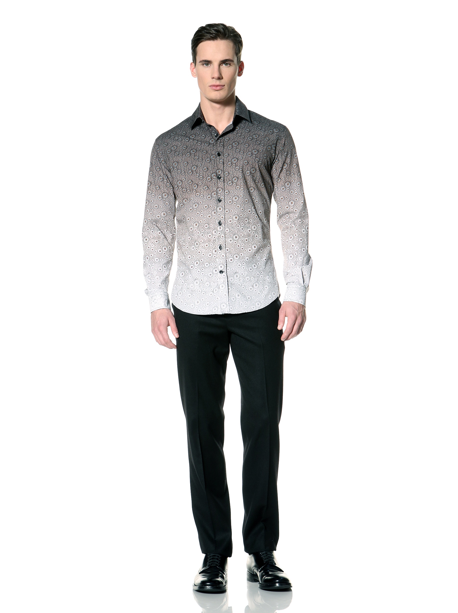 Men's Ombre Shirt - Stylish Gradient Color Casual Button Down for Men | Perfect for Office, Date Night & Summer Outfits