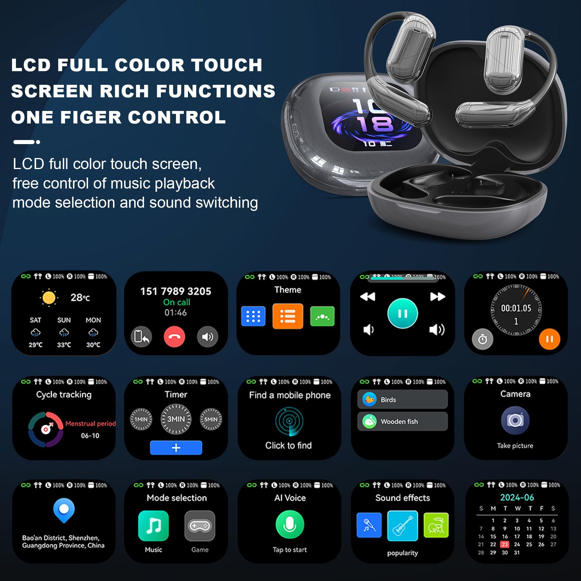 AI Real-Time Translation Earbuds Q16pro Silver - Wireless Bluetooth Headphones with Two-Way 144 Language Translator, HD Sound Quality for Travel, Business Meetings & International Communication