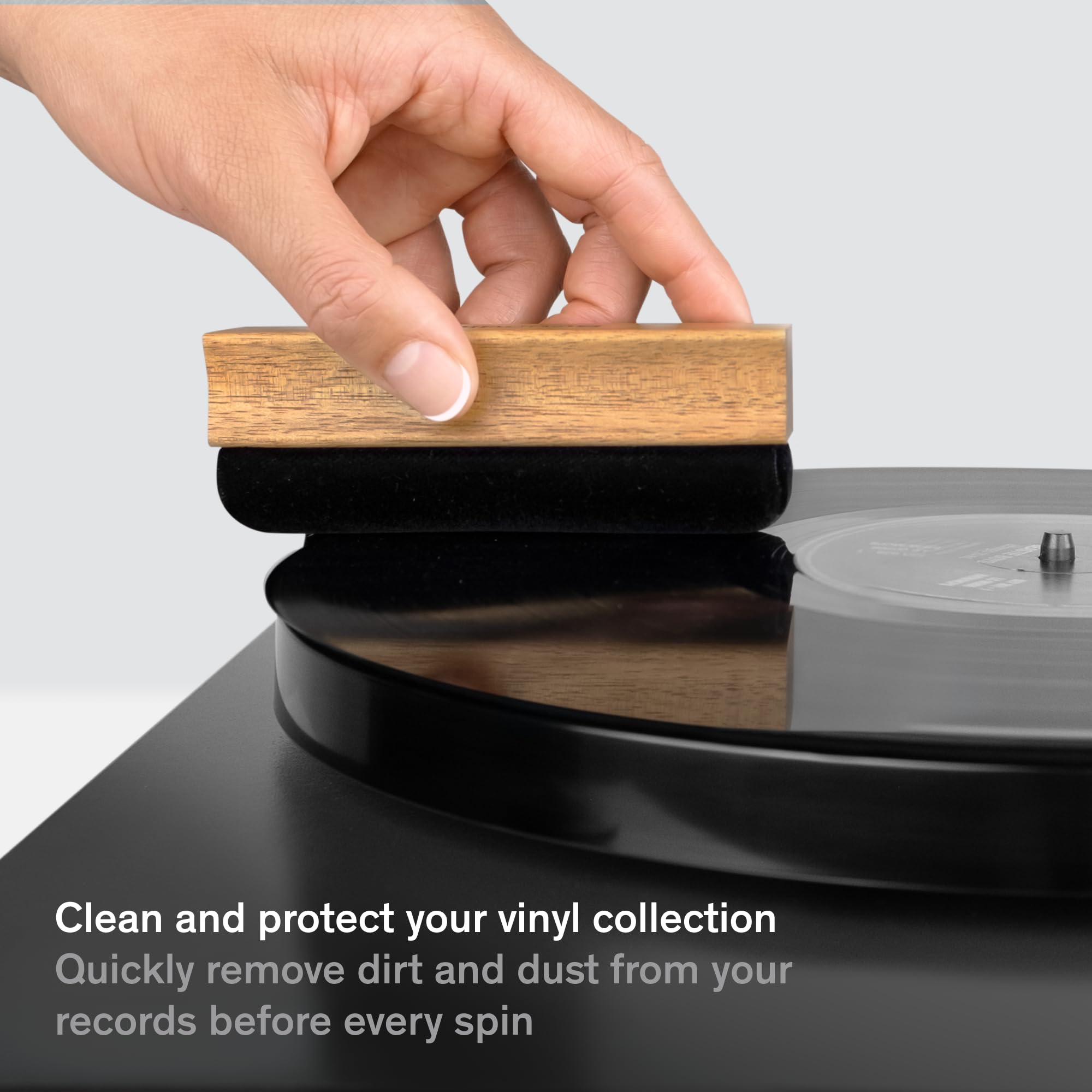 Vinyl Record Cleaning Kit - 5-in-1 LP Record Cleaner Set with Velvet Brush, Stylus Cleaner, Cleaning Solution, Nylon Brush & Storage Bag | Perfect for Vinyl Collectors & DJs to Maintain Pristine Sound Quality