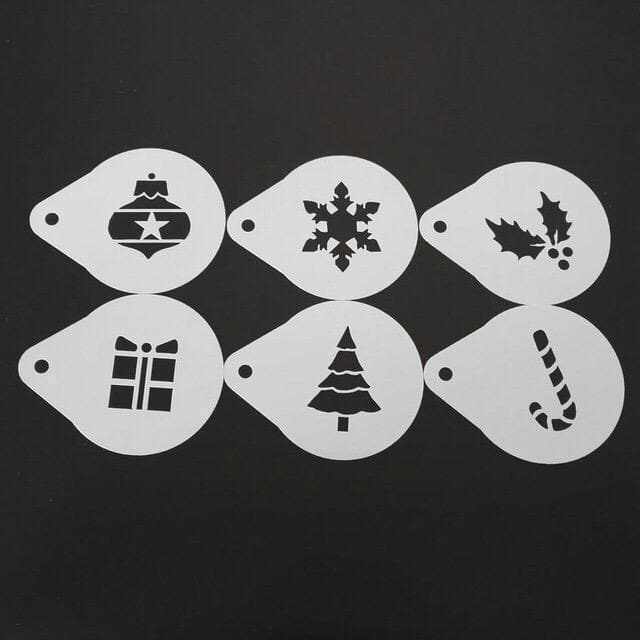 6-Piece Christmas Stencil Set for DIY Holiday Crafts - Perfect for Gift Wrapping, Card Making & Home Decor