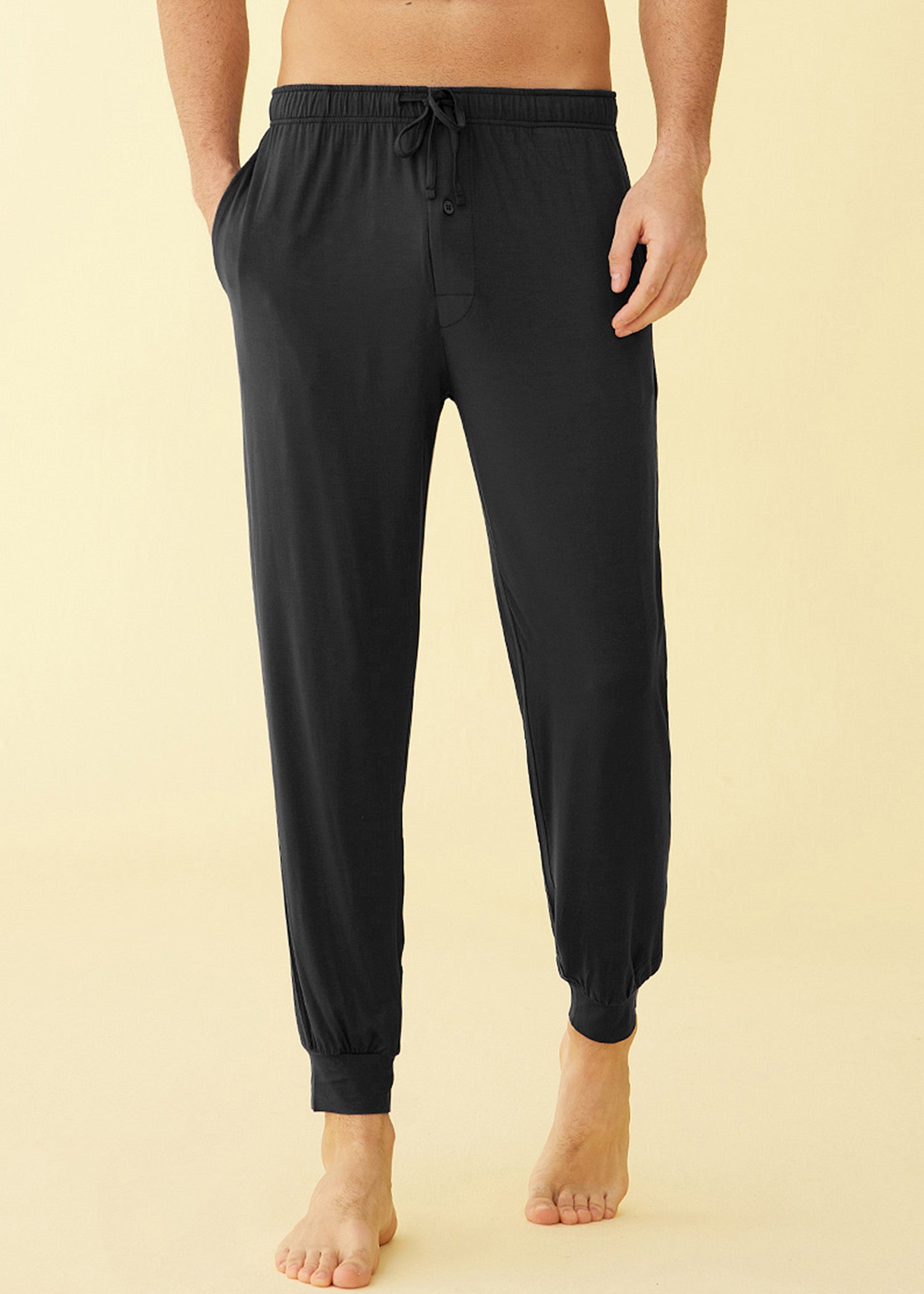 Men's Bamboo Viscose Jogger Pajama Pants - Soft Lounge Bottoms for Sleep & Relaxation - Perfect for Home, Travel and Yoga