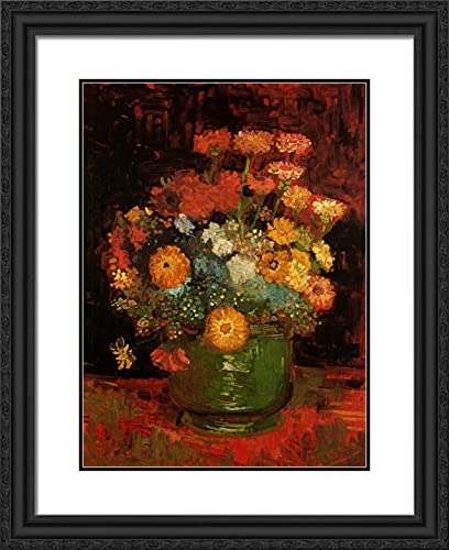 Black Ornate Wood Frame with Double Matting