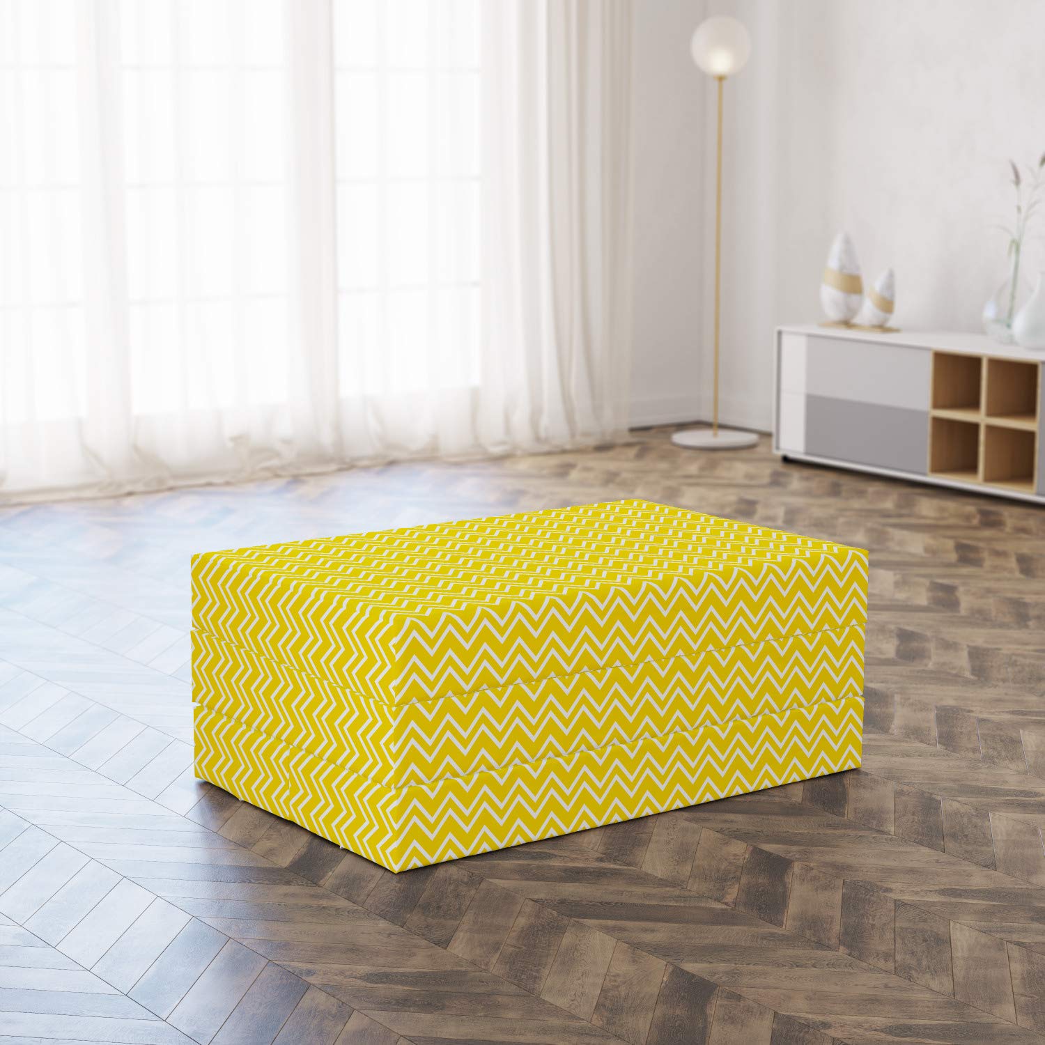 Ambesonne Modern Foldable Mattress - Queen Size 74.8