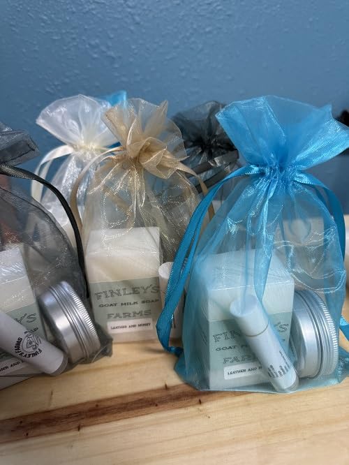 **Goat's Milk Soap, Hand Salve & Beeswax Lip Balm Gift Set – Natural Skincare Trio (Texas Bluebonnet Scent) – Perfect for Dry Skin Care, Gifts & Self-Care Rituals**
